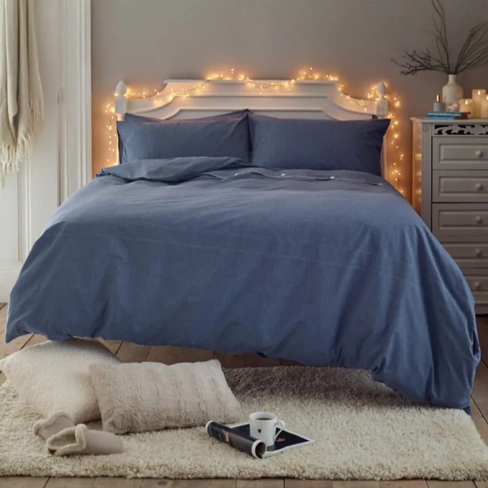 Southwick Single Reversible Duvet Set - Blue, Polycotton image