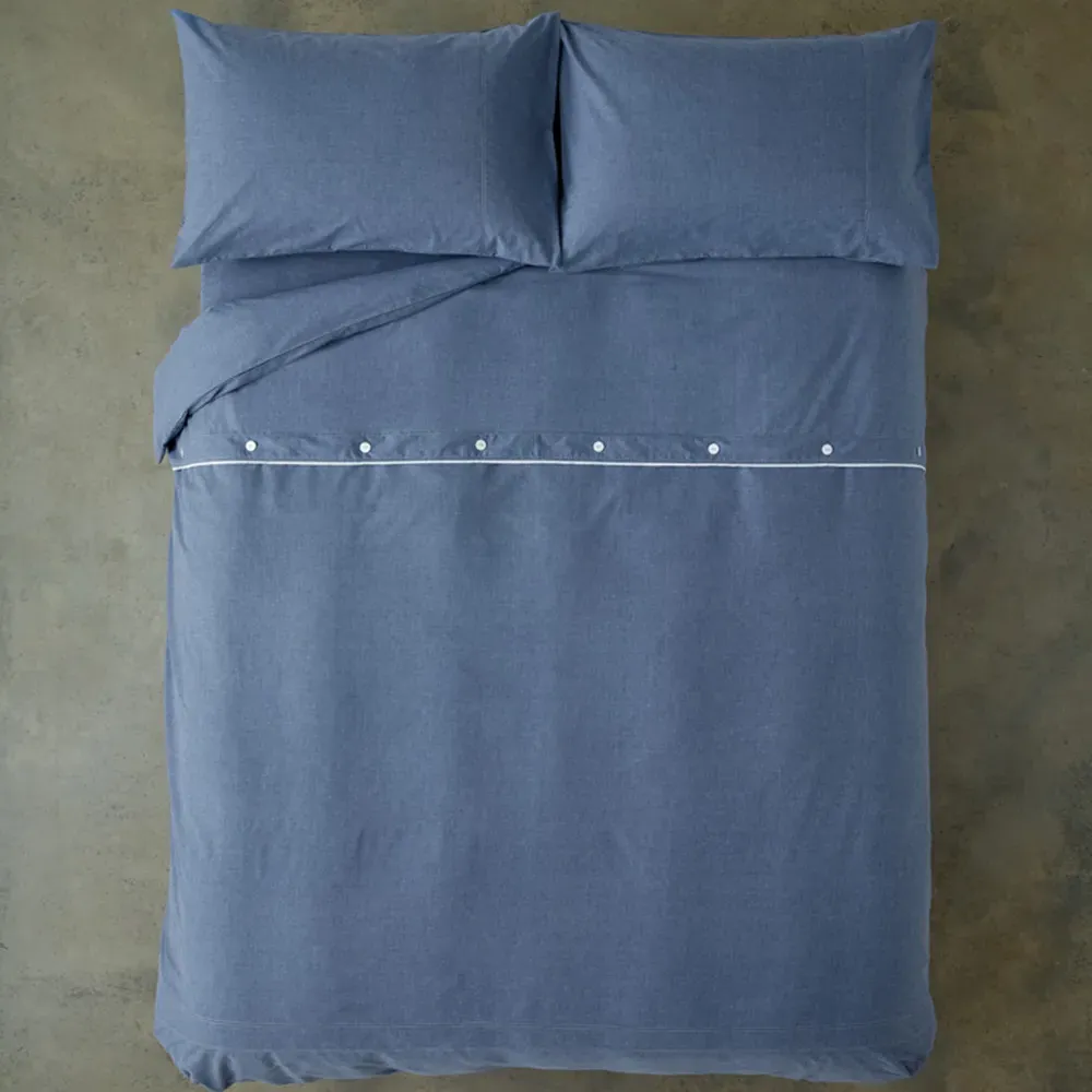 Southwick Standard Pillowcase Pair - Blue, Polycotton