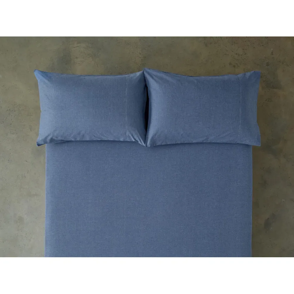 Southwick Standard Pillowcase Pair - Blue, Polycotton