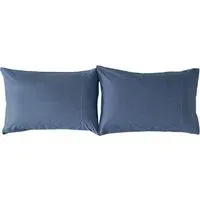 Southwick Standard Pillowcase Pair - Blue, Polycotton