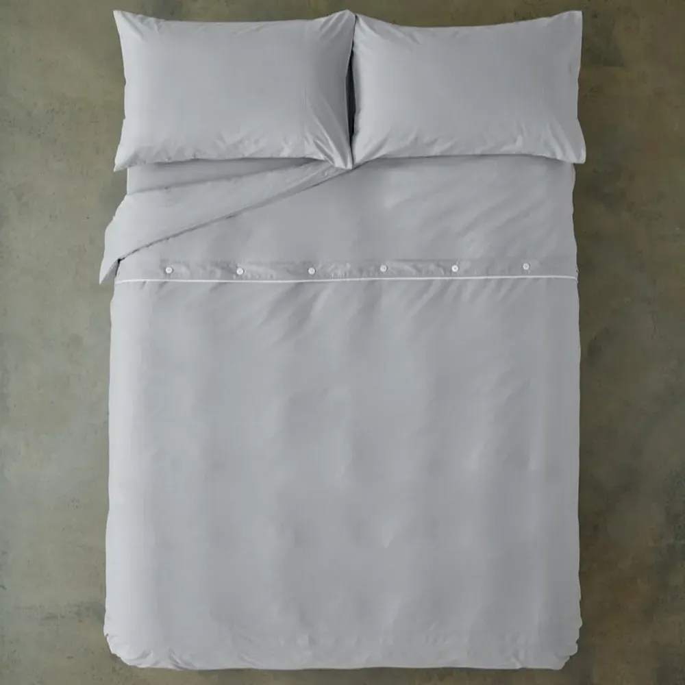 Southwick Standard Pillowcase Pair - Grey, Polycotton