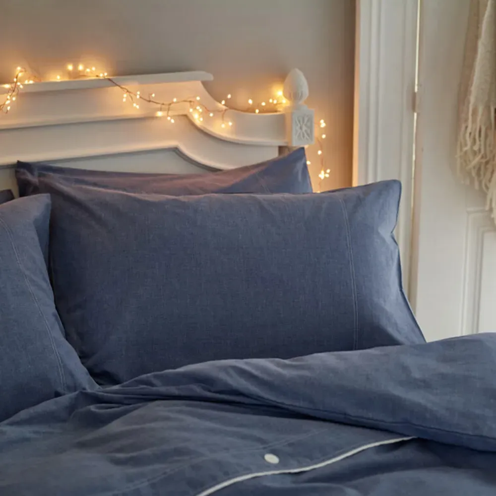 Southwick Super King Size Reversible Duvet Set - Blue