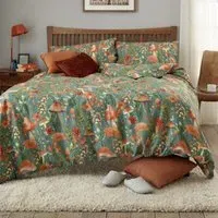 Super King Size Mushroom Duvet Set - Sage, Polycotton