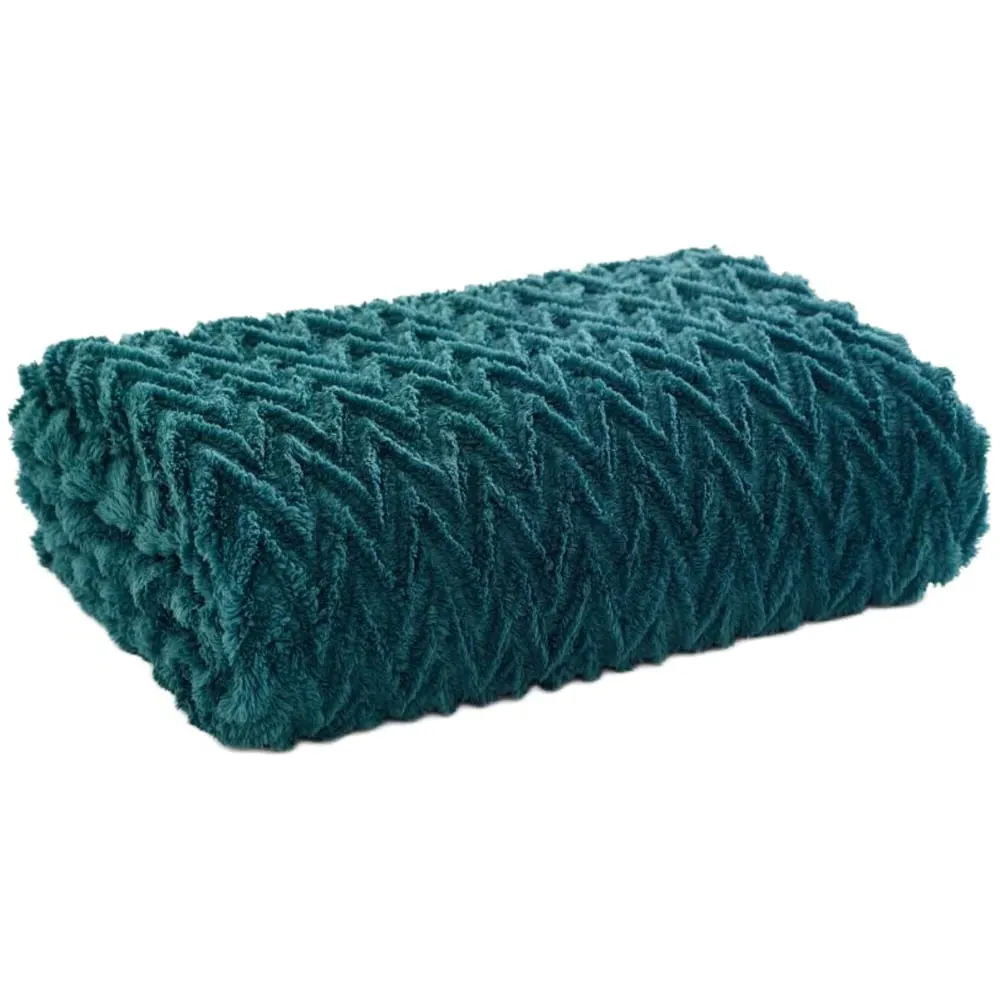Tadcaster Throw - Teal, Polyester