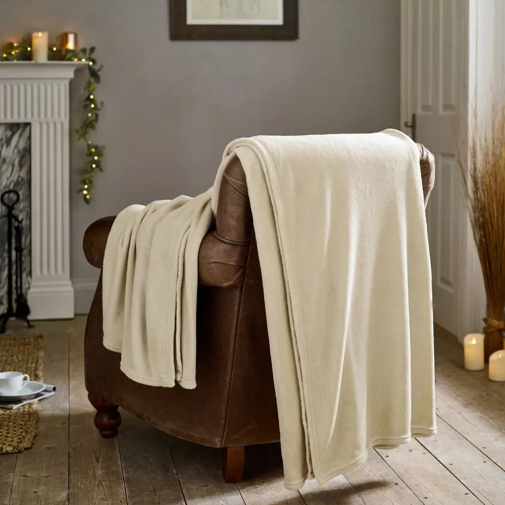 The Big One Throw - Cream, Coral Fleece