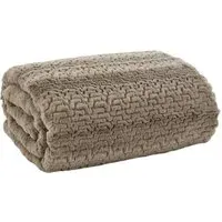TLC Ashridge Faux Fur Throw - Fawn