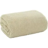 TLC Burghley Faux Fur Throw - Almond