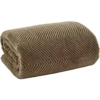 TLC Burghley Faux Fur Throw - Fawn