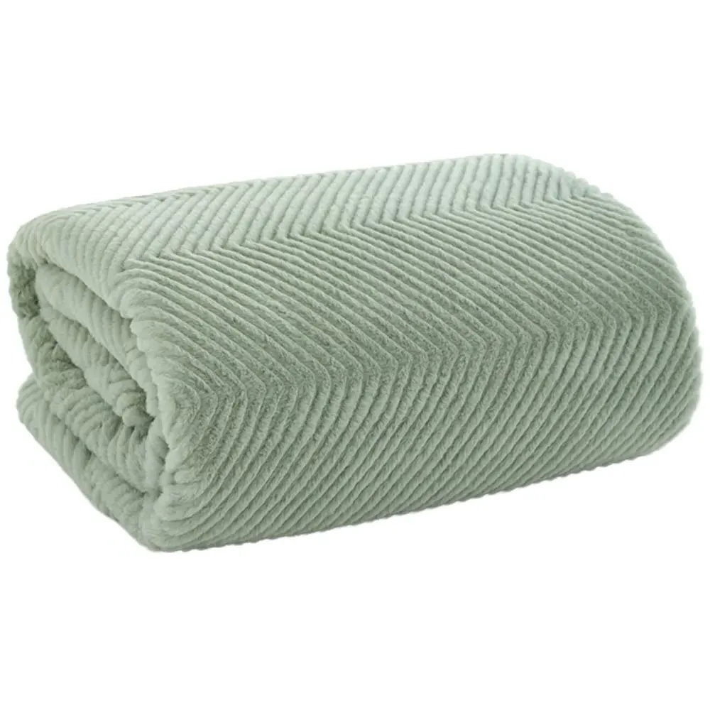 TLC Burghley Faux Fur Throw - Green