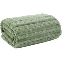 TLC Chatsworth Faux Fur Throw - Green