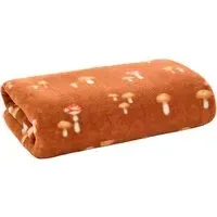 Toadstool Scatter Throw - Multi, Coral Fleece