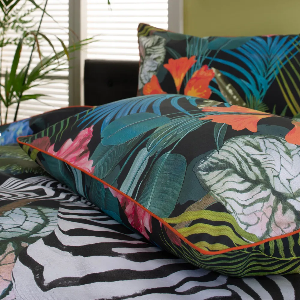 Tropical Zoo Single Duvet Set - Green