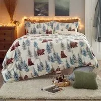 Winter Bears Double Fleece Duvet Set - Multi