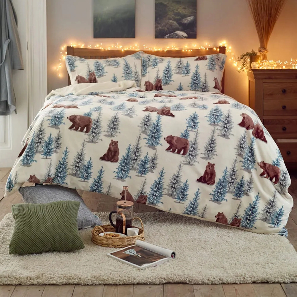 Winter Bears Single Fleece Duvet Set - Multi image