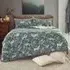 Woodland Folk Single Duvet Set - Dark Sage, Fleece-Sherpa