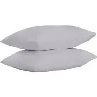 180 Thread Count Cotton Housewife Pillowcases - Silver