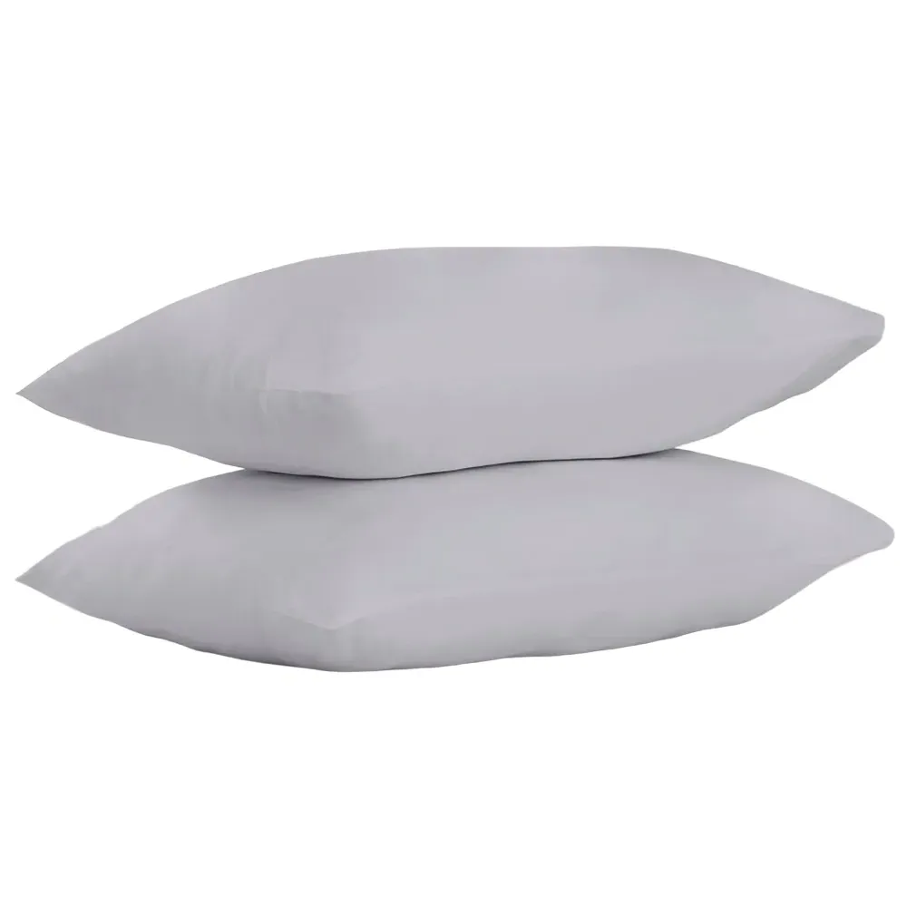 180 Thread Count Cotton Housewife Pillowcases - Silver image