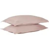 180 Thread Count Cotton Oxford Pillowcases - Blush