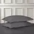 180 Thread Count Cotton Oxford Pillowcases - Charcoal