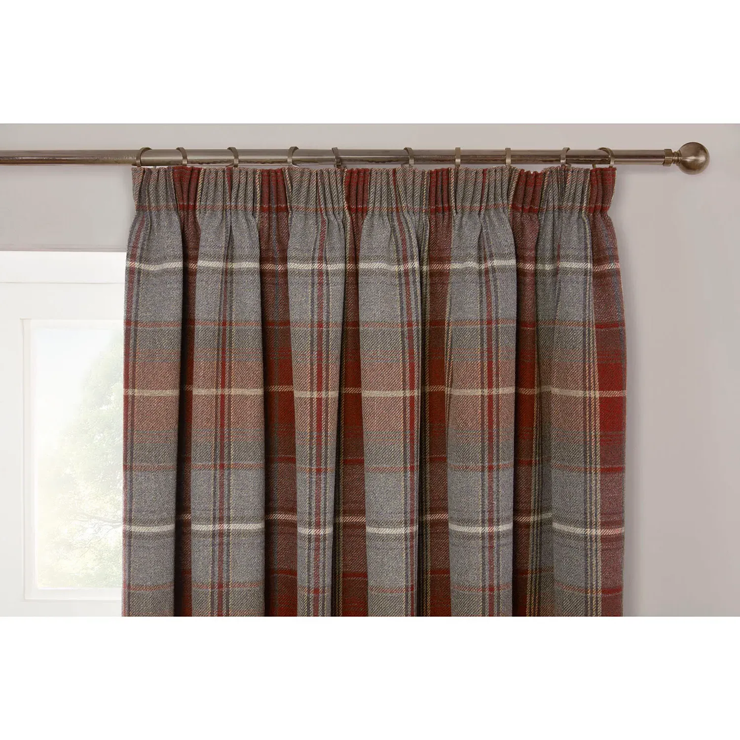 Abbott Thermal Blackout Curtain - Red