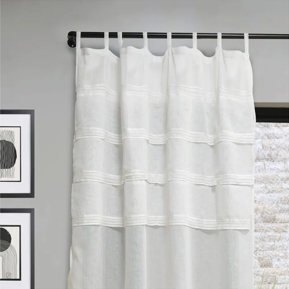 Adeline Lace Voile - White