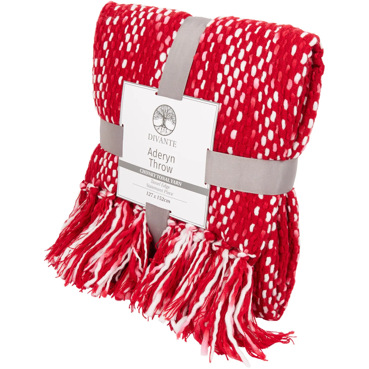 Aderyn Woven Throw - Red