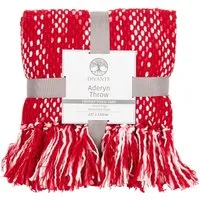 Aderyn Woven Throw - Red