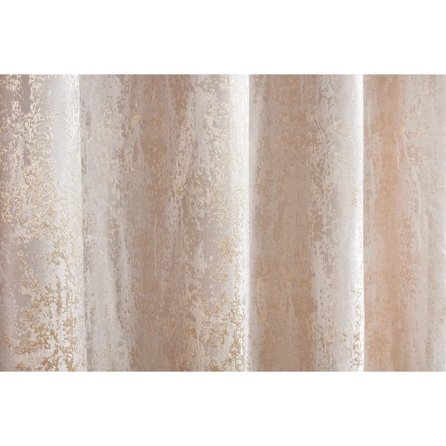 Agadir Jacquard Eyelet Curtain - Champagne