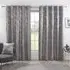 Agadir Jacquard Eyelet Curtains - Silver
