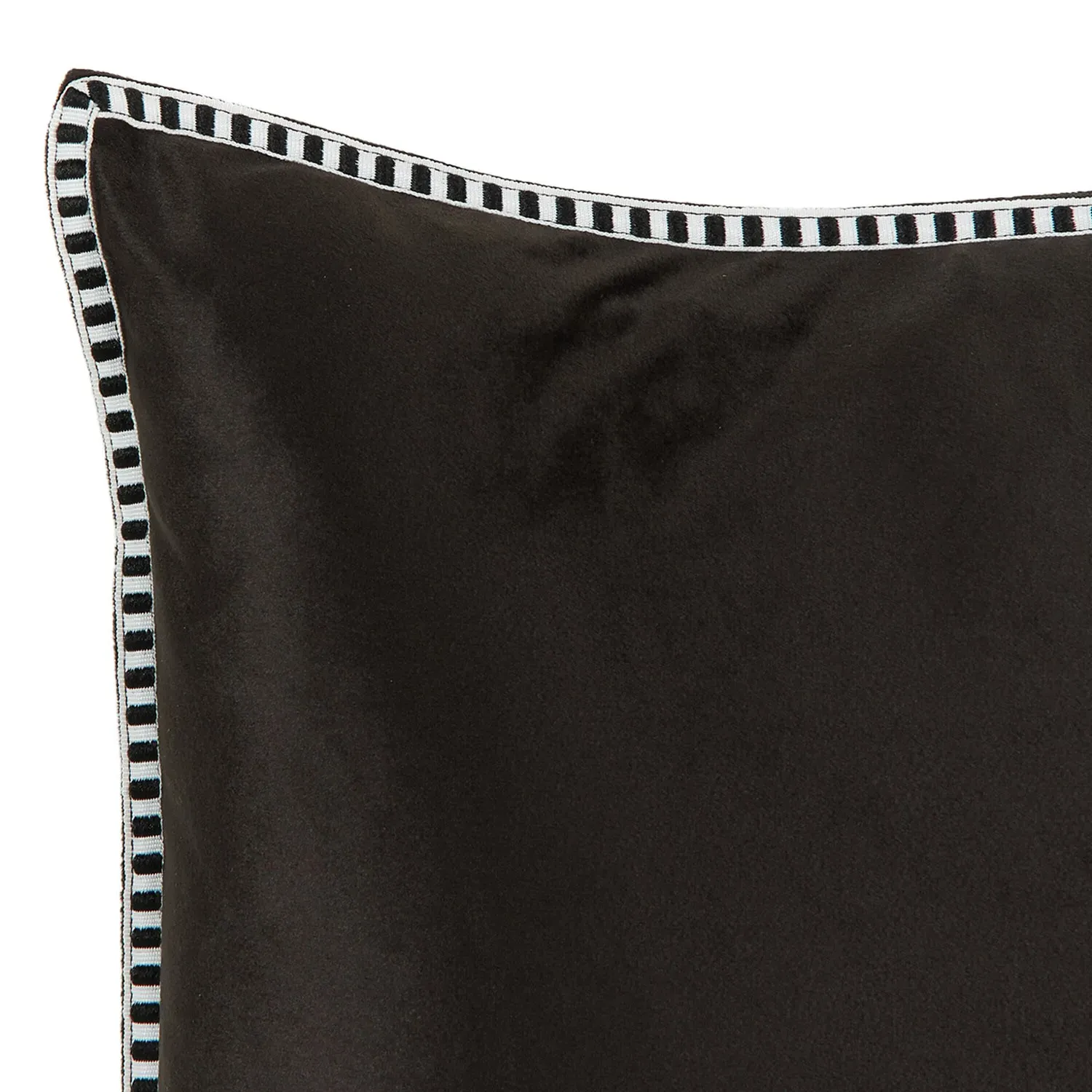 Alba Velvet Cushion - Black