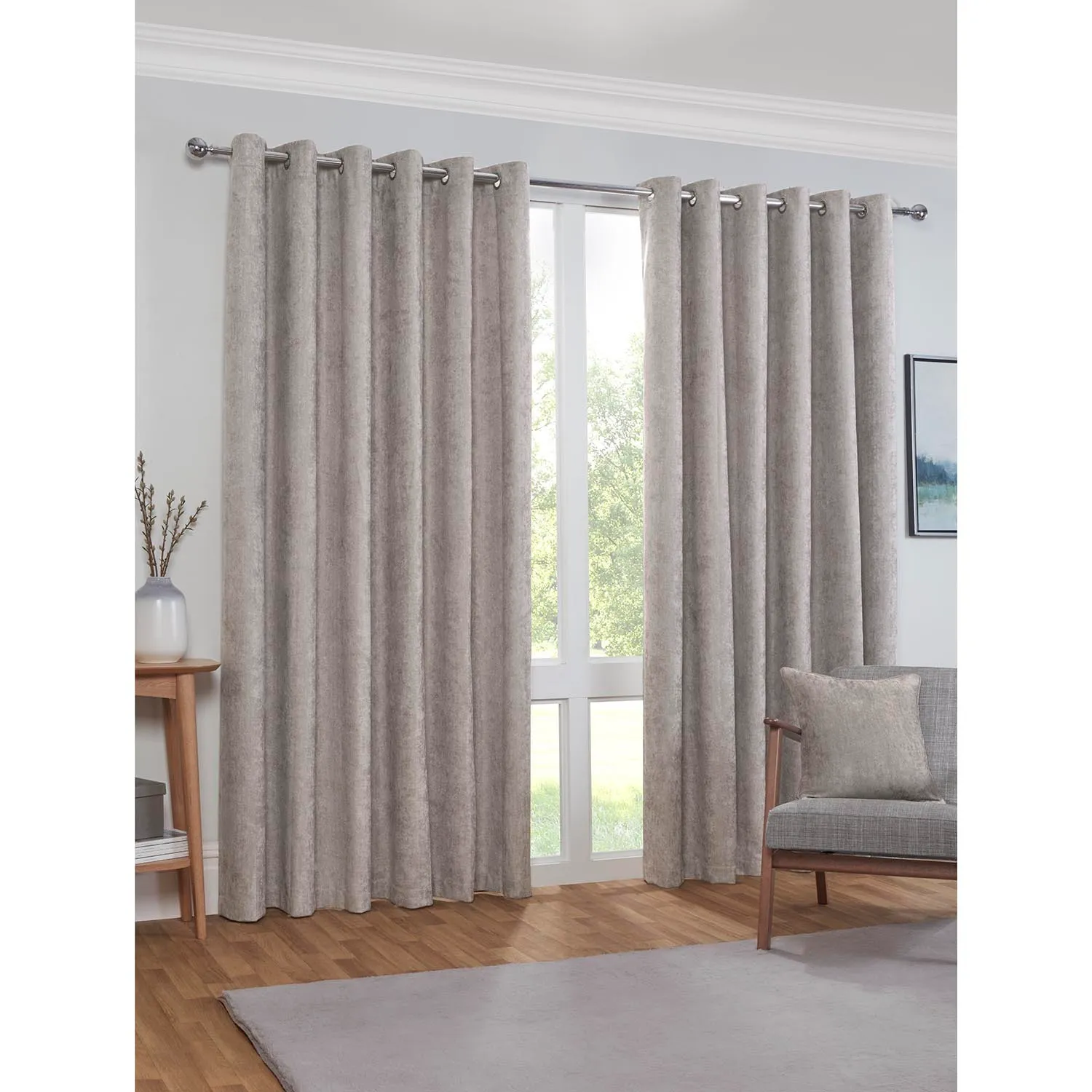 Alden Thermal Curtains - Dove Grey, Chenille