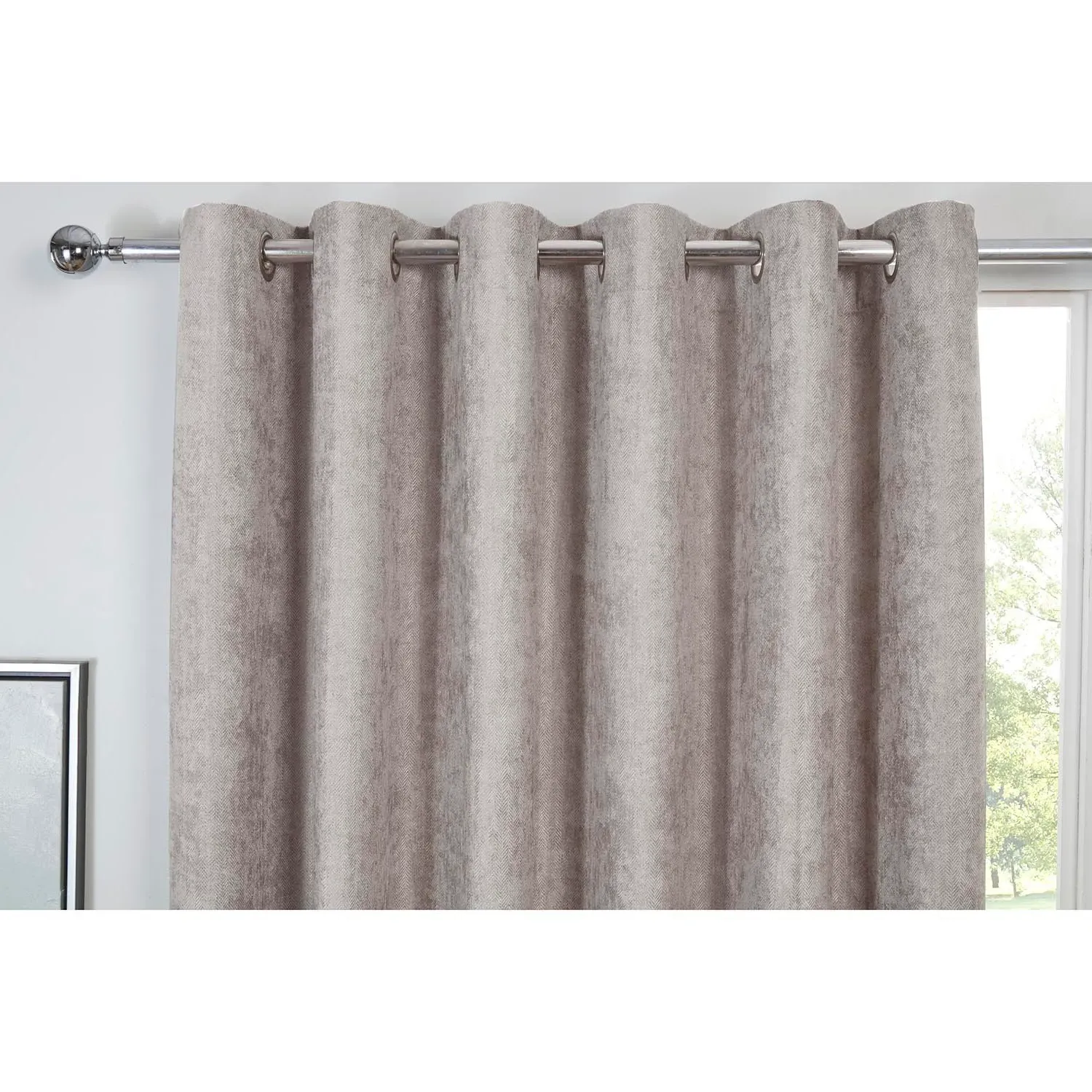 Alden Thermal Curtains - Dove Grey, Chenille