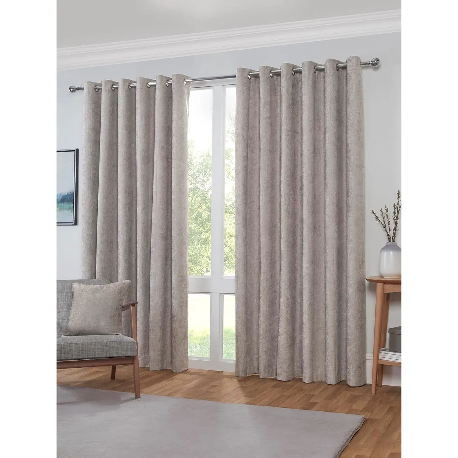 Alden Thermal Curtains - Dove Grey, Chenille