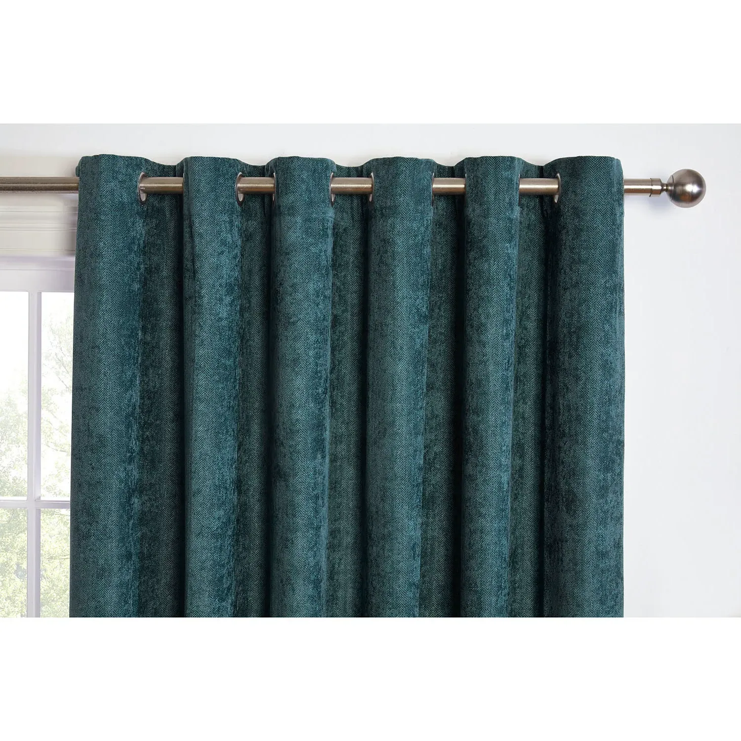 Alden Thermal Curtains - Emerald, Chenille