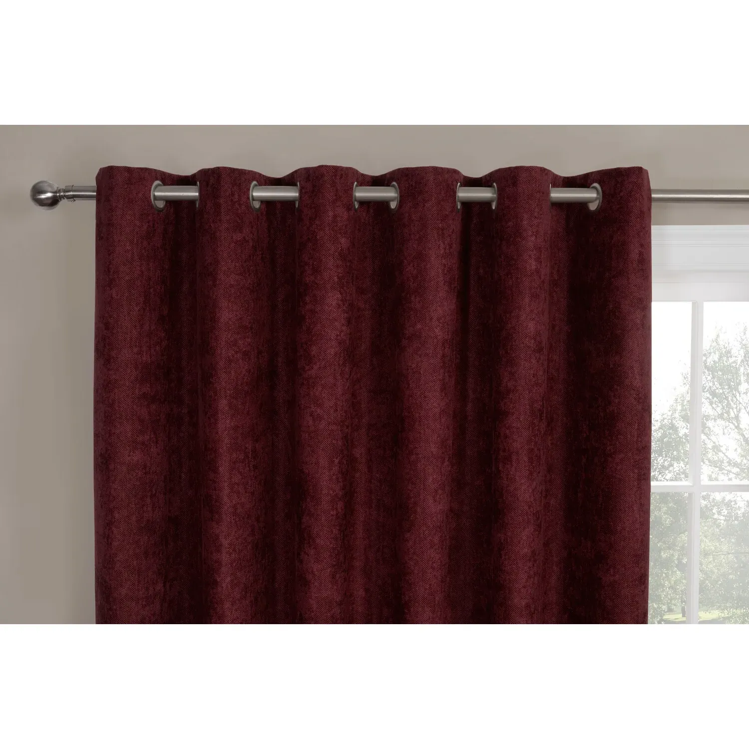 Alden Thermal Curtains - Mulberry, Chenille
