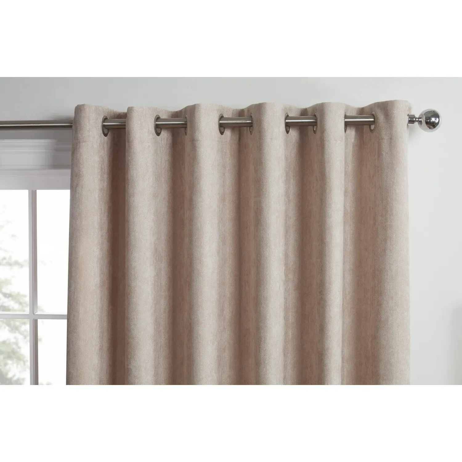 Alden Thermal Curtains - Natural, Chenille