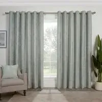 Alden Thermal Eyelet Curtain - Sage, Chenille