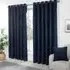 Alden Thermal Eyelet Curtains - Navy, Chenille