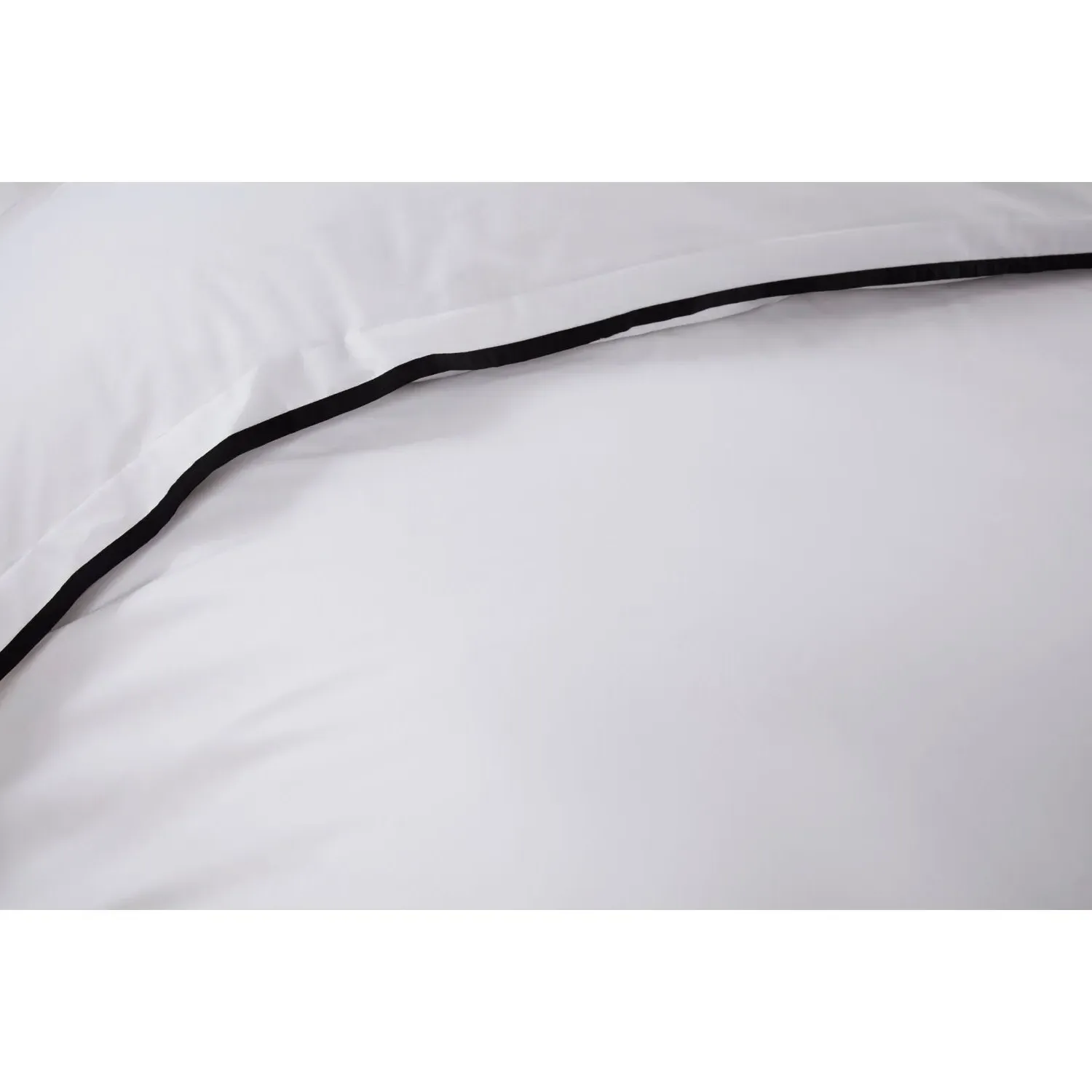 Alston King Size Oxford Trim Duvet Set - White, Cotton