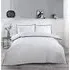 Alston King Size Oxford Trim Duvet Set - White, Cotton