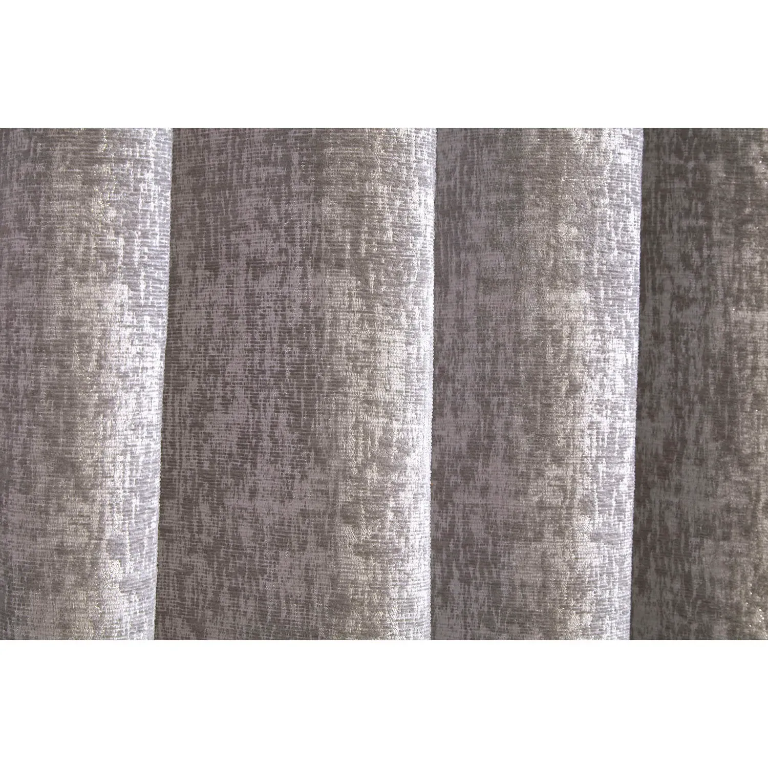 Amara Chenille Eyelet Curtain - Silver