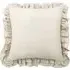 Amelie Ruffle Cushion - Natural, Cotton