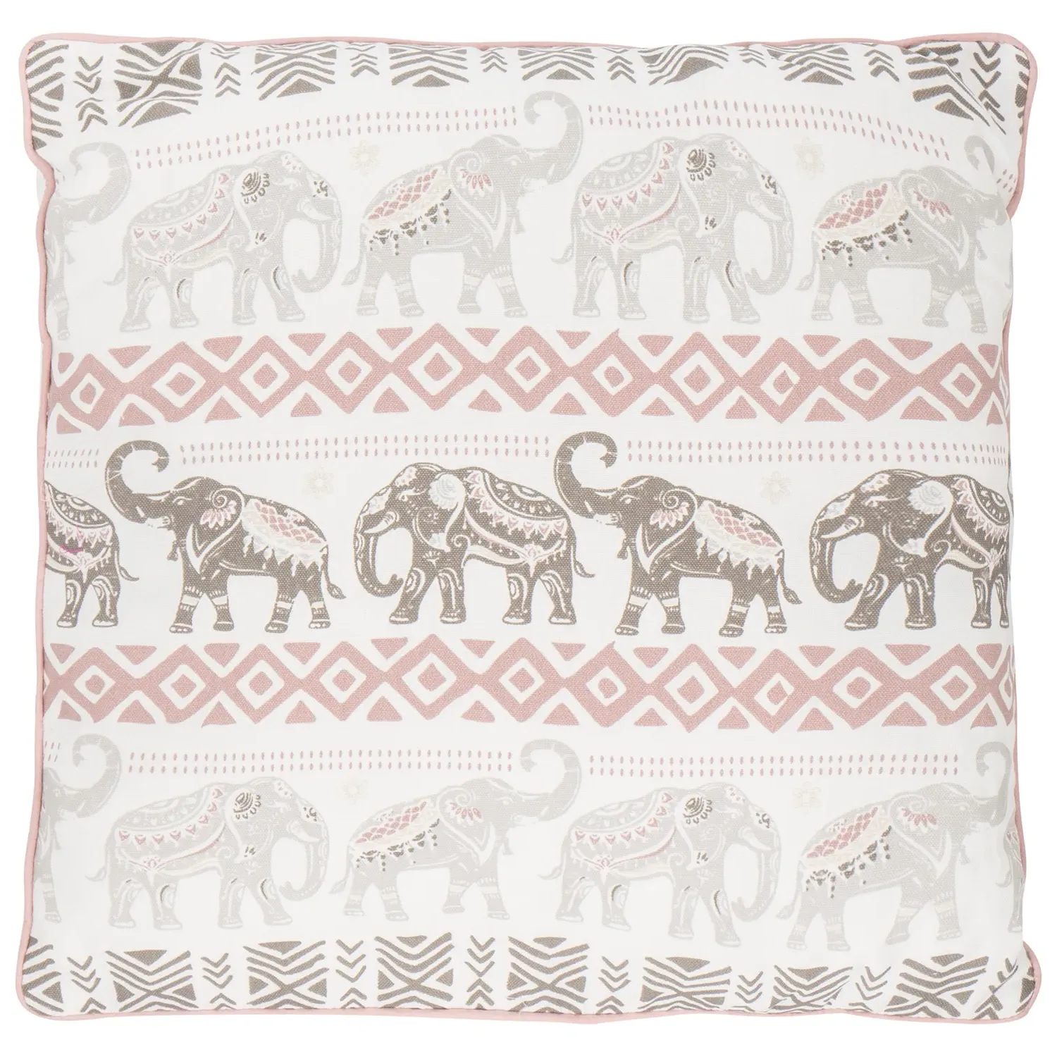 Anala Elephant Geo Cushion - Multi image