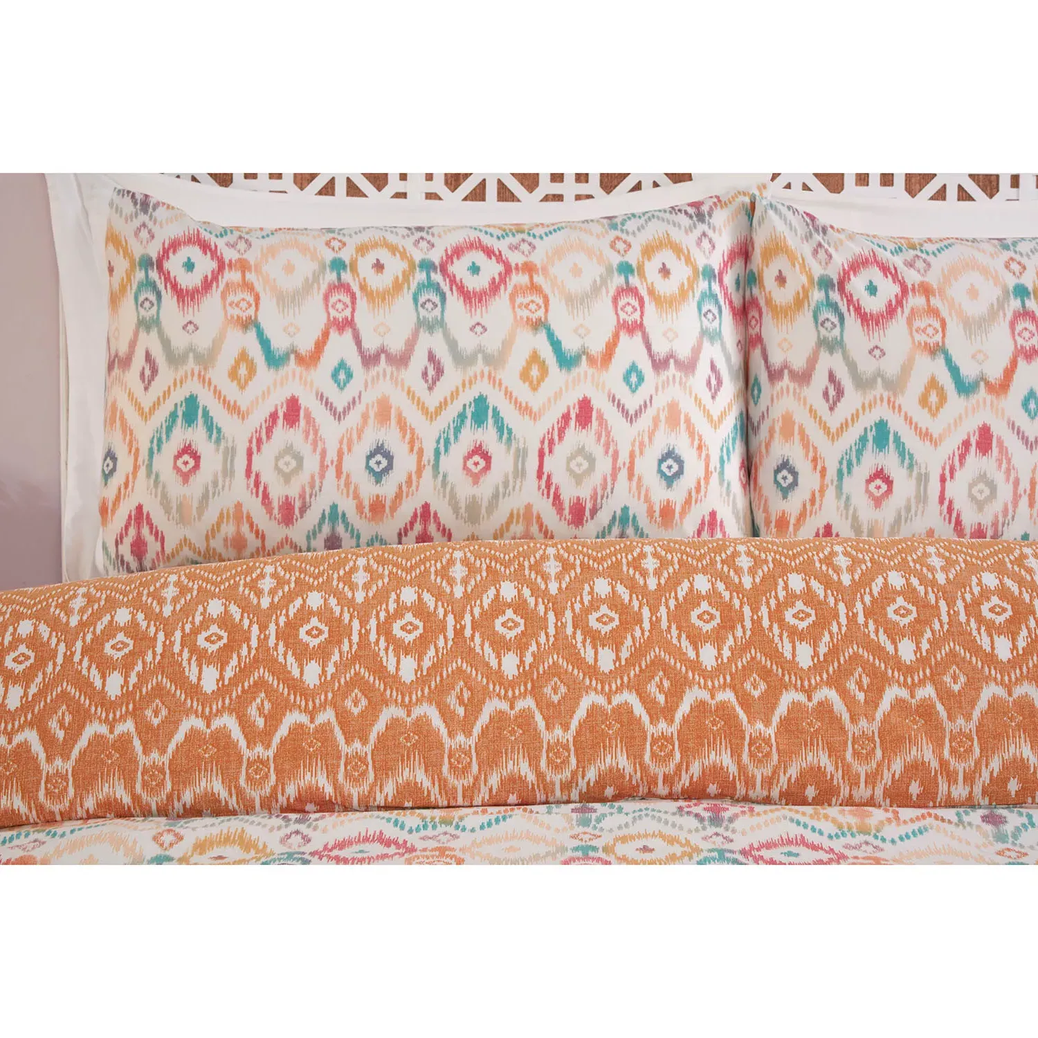Asmara Ikat King Duvet Set - Multicolour, Polycotton