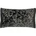 Aster Jacquard Cushion with Fringe - Black