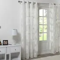 Athelia Jacquard Voile Curtains 2 Pack - White