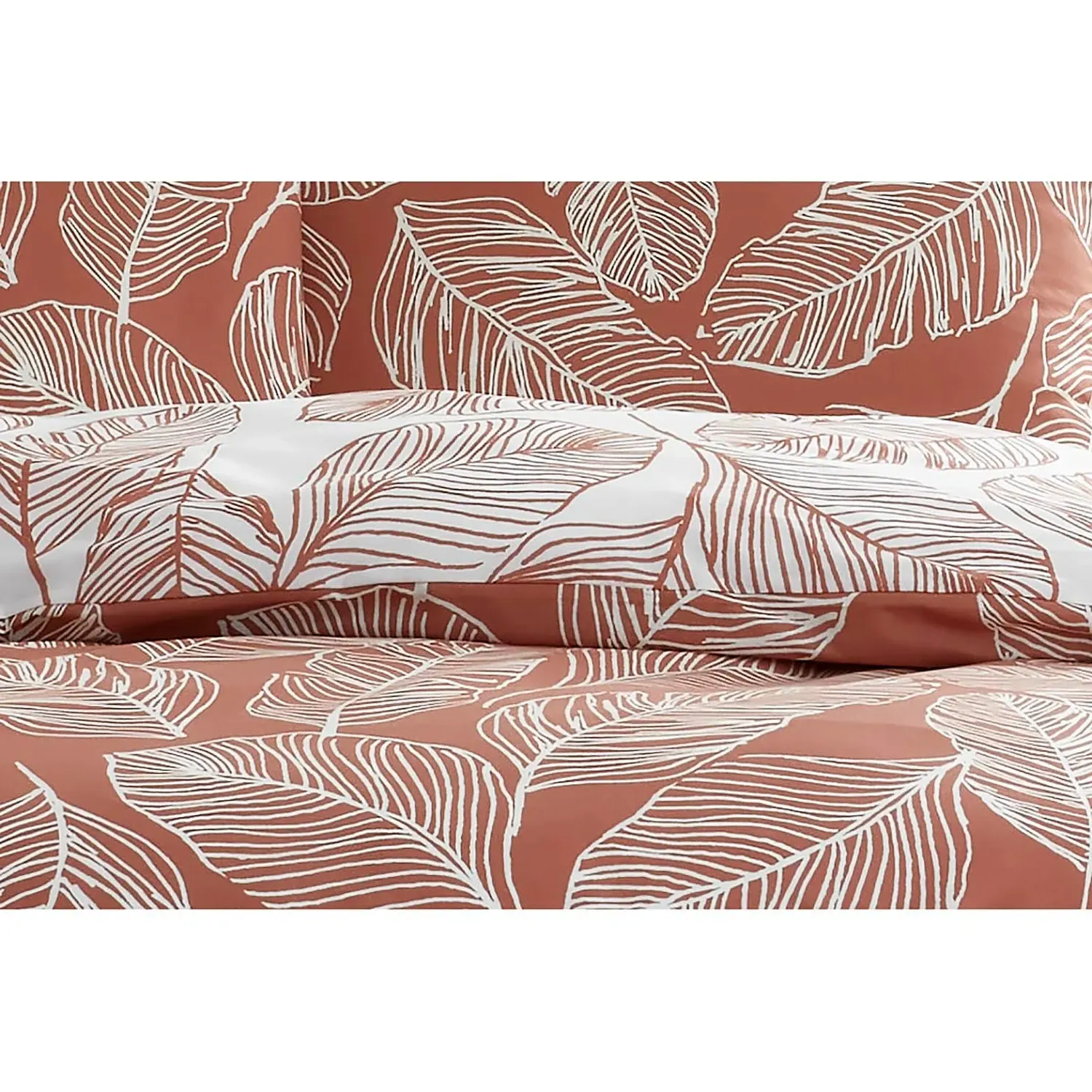 Athena Double Duvet Cover and Pillowcase Set - Rust