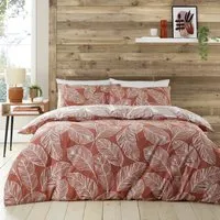 Athena Double Duvet Cover and Pillowcase Set - Rust