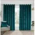 Avery Eyelet Curtains 168 x 183cm - Teal, Velvet