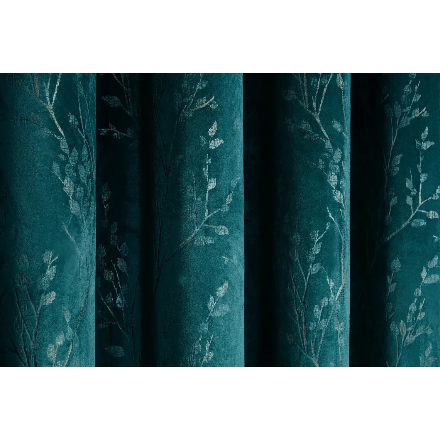 Avery Velvet Eyelet Curtains - Teal